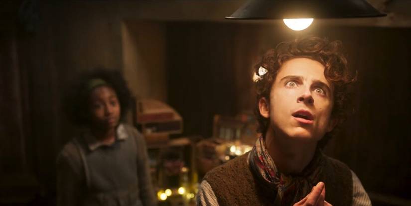 Wonka (Timothée Chalamet) with Noodle (Calah Lane)