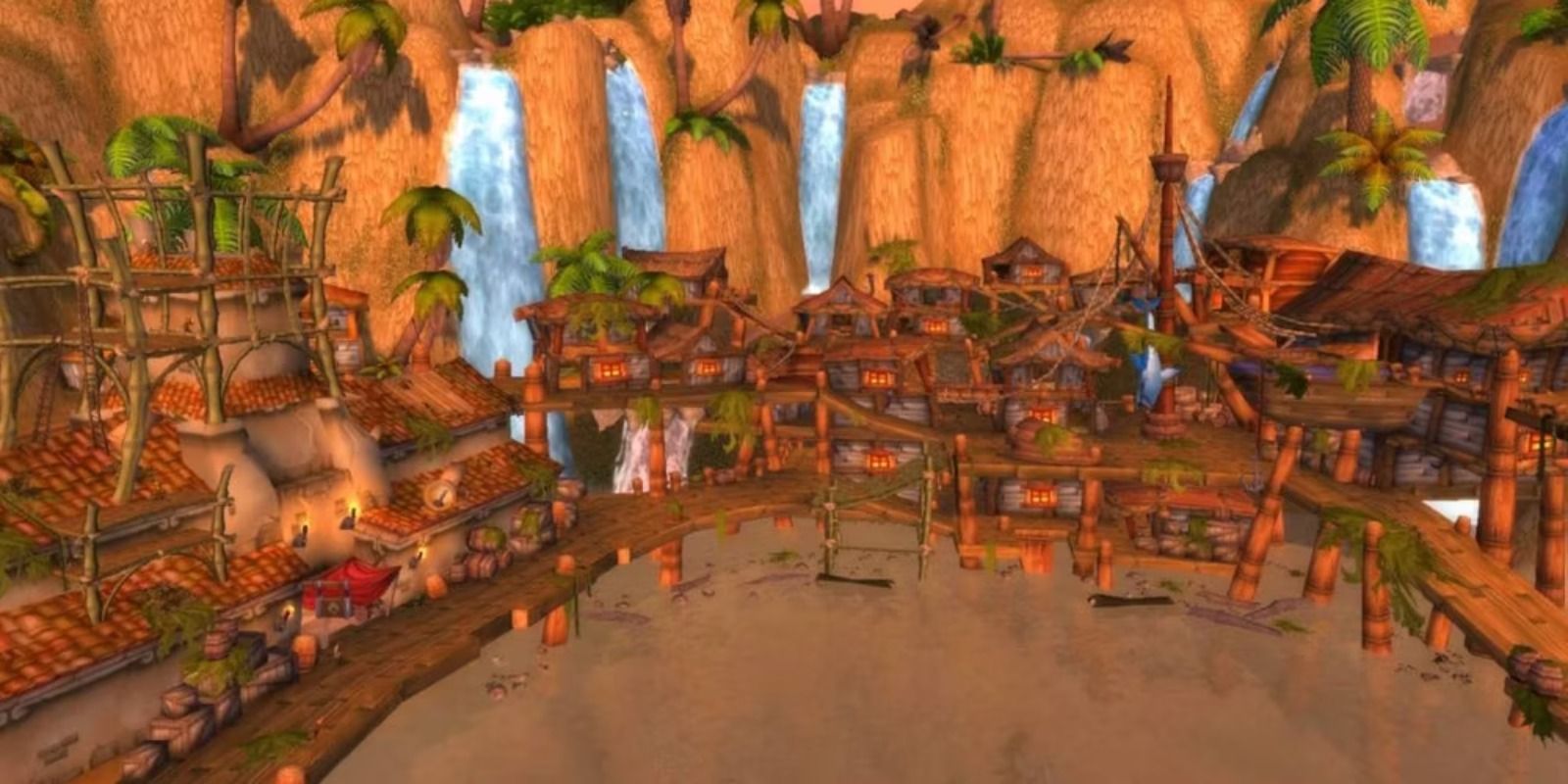 World Of Warcraft Classic Booty Bay vista para dentro da baía