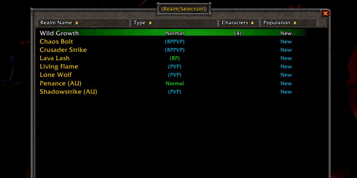 WoW Season of Discovery: Complete Server List