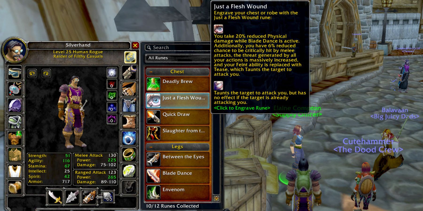World of Warcraft Season of Discovery WoW SoD Rogue Just A Flesh Wound Rune Guide Reputation Vendor Friendly