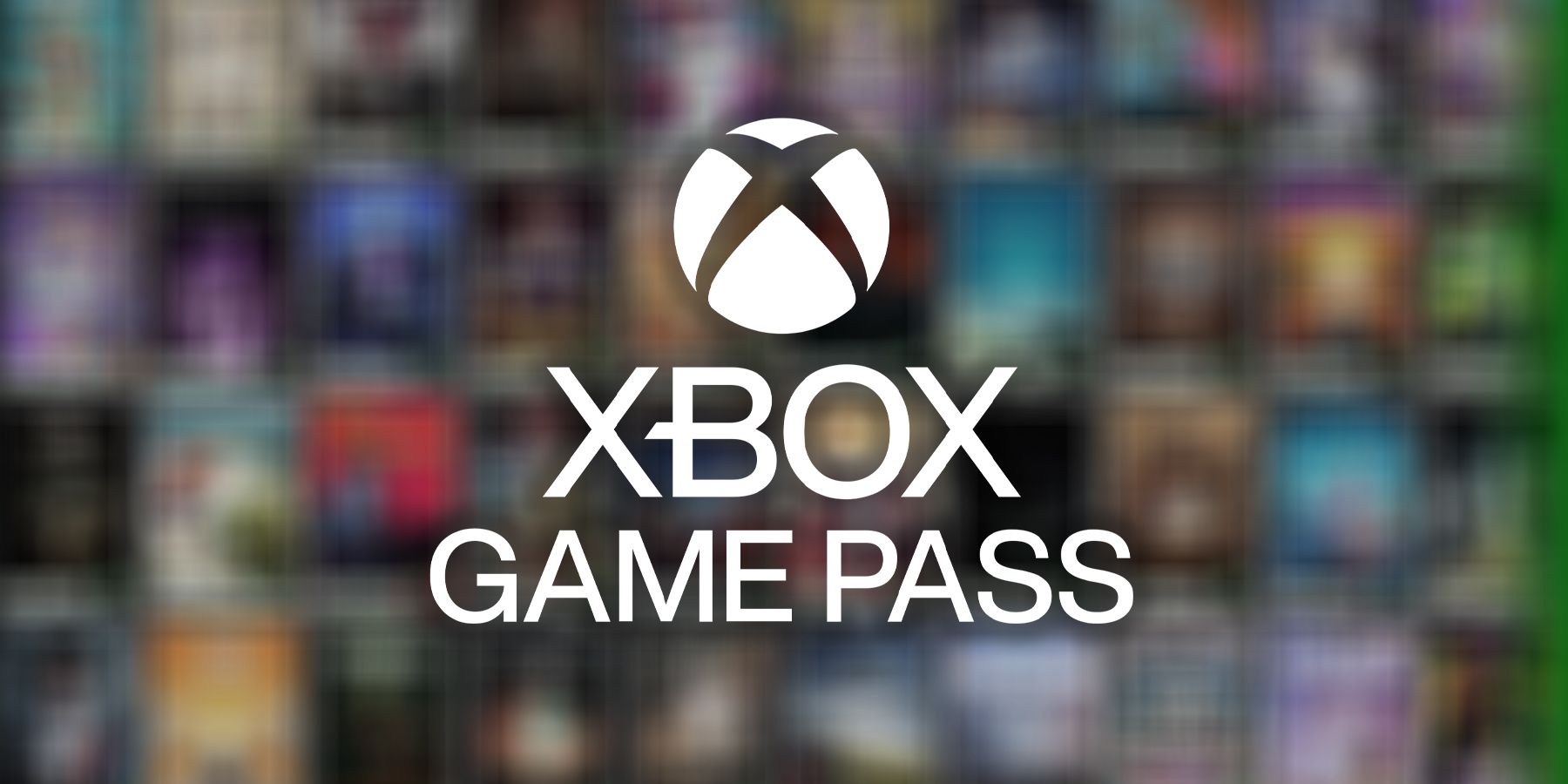 xbox game pass logo over blurred covers
