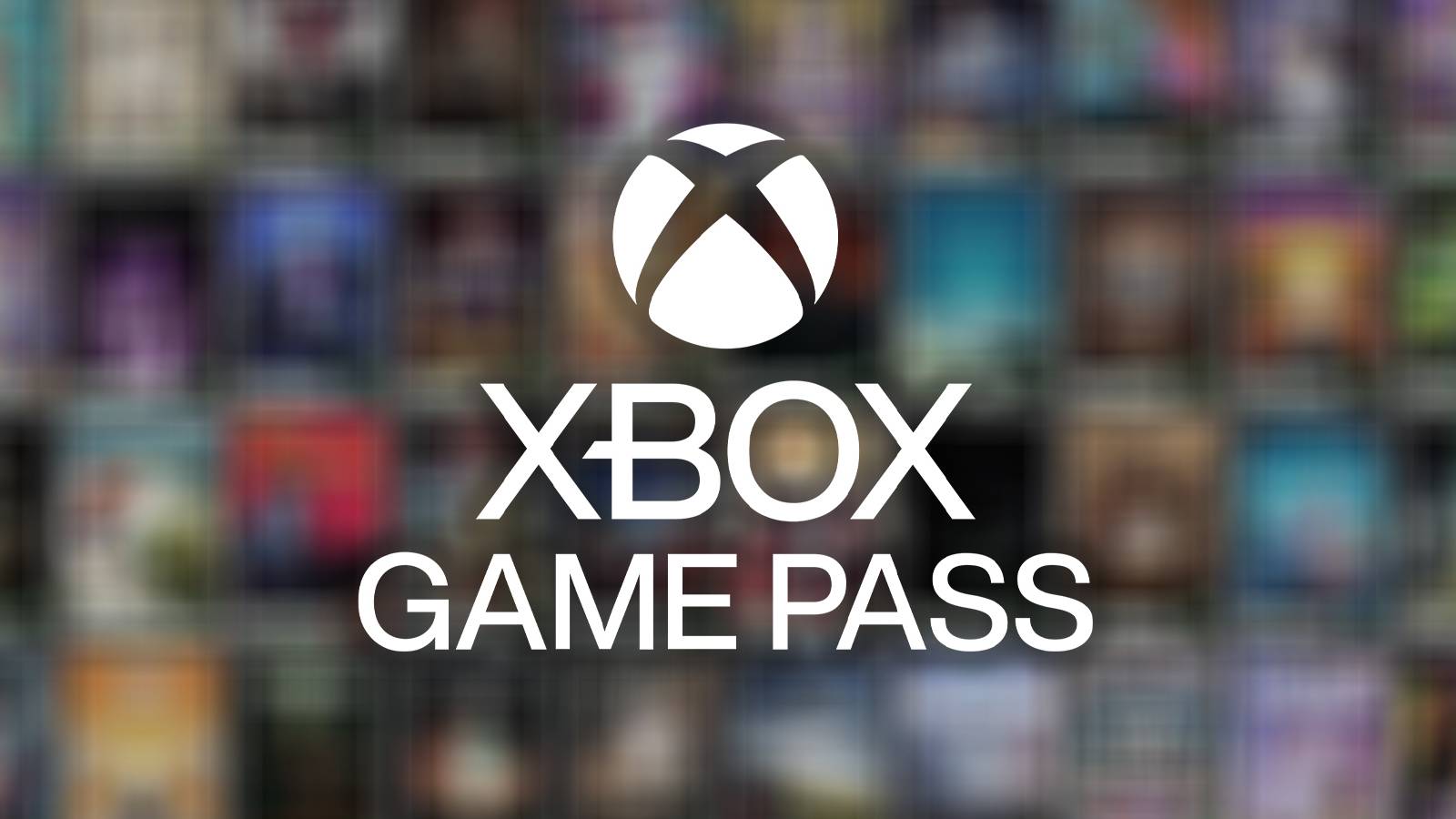 xbox game pass logo over blurred covers