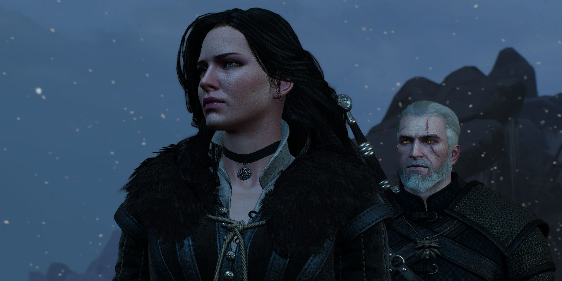 Yennefer and Geralt in The Witcher 3: Wild Hunt