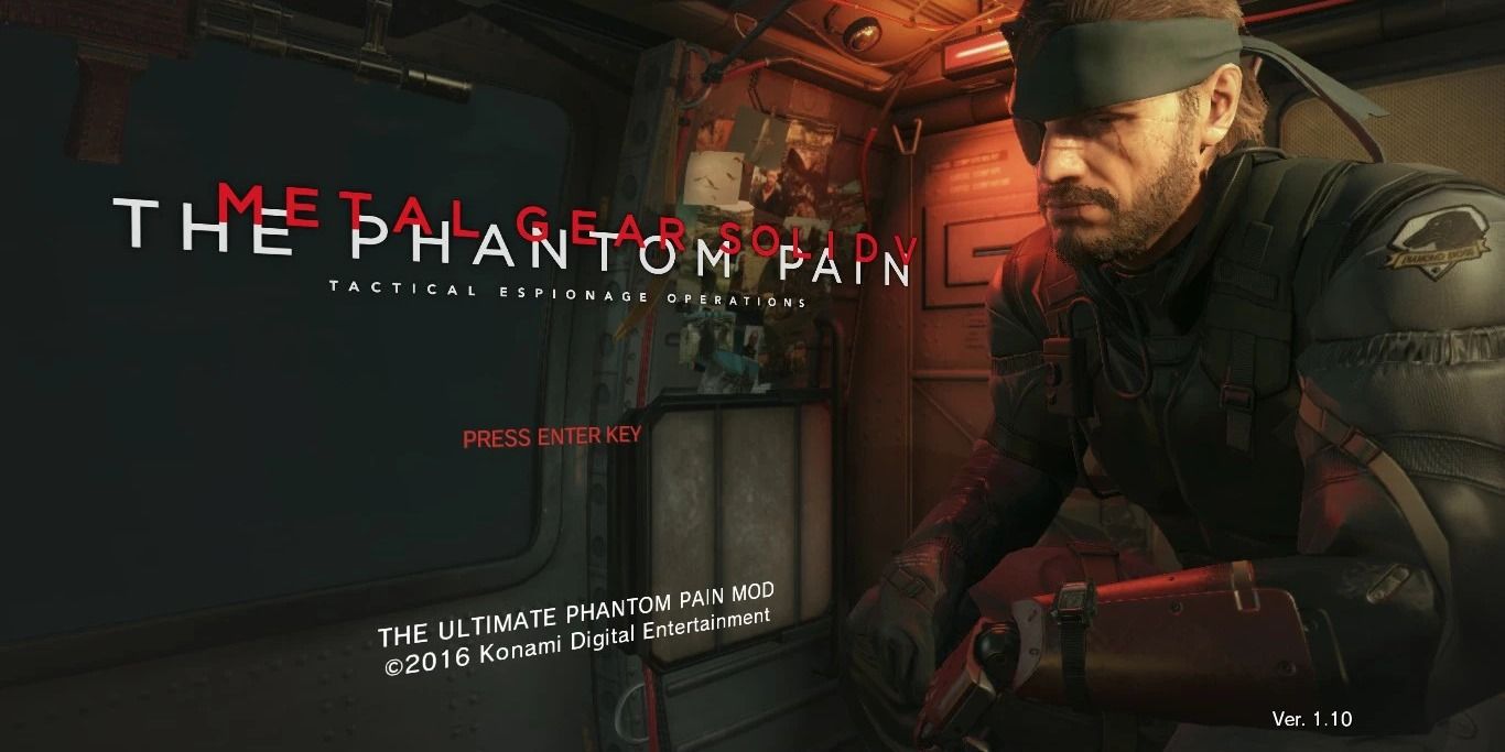 Big Boss Pondering in a helicopter on the MGS 5 Main Menu
