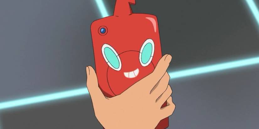 A Rotom phone in the Pokemon anime