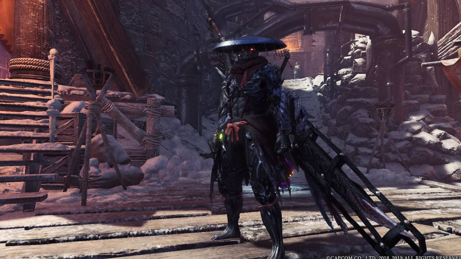 Hunter with a Long Sword in Monster Hunter World