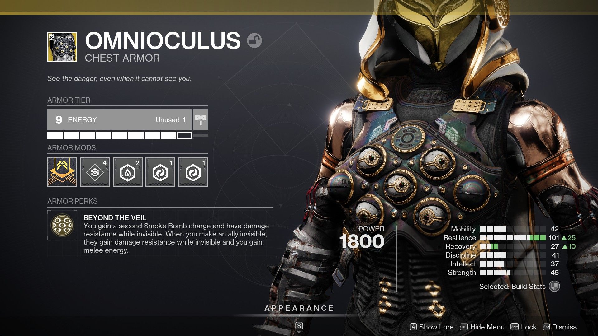 A armadura exótica Omnioculus em Destiny 2