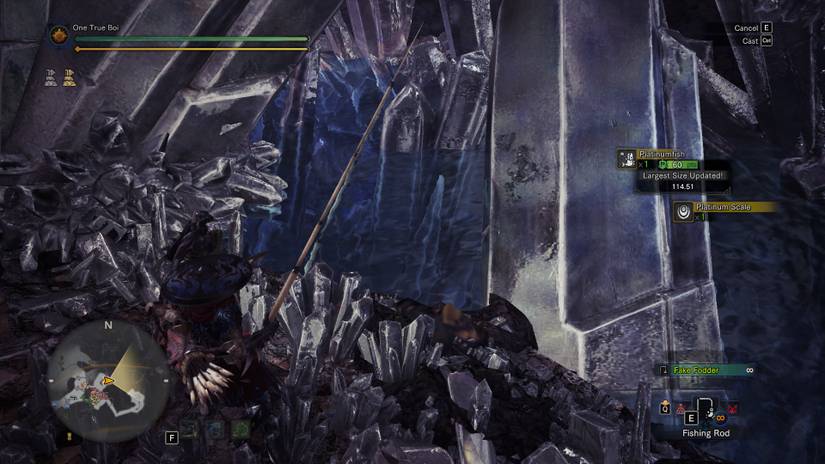 Getting a platinumfish in Monster Hunter World