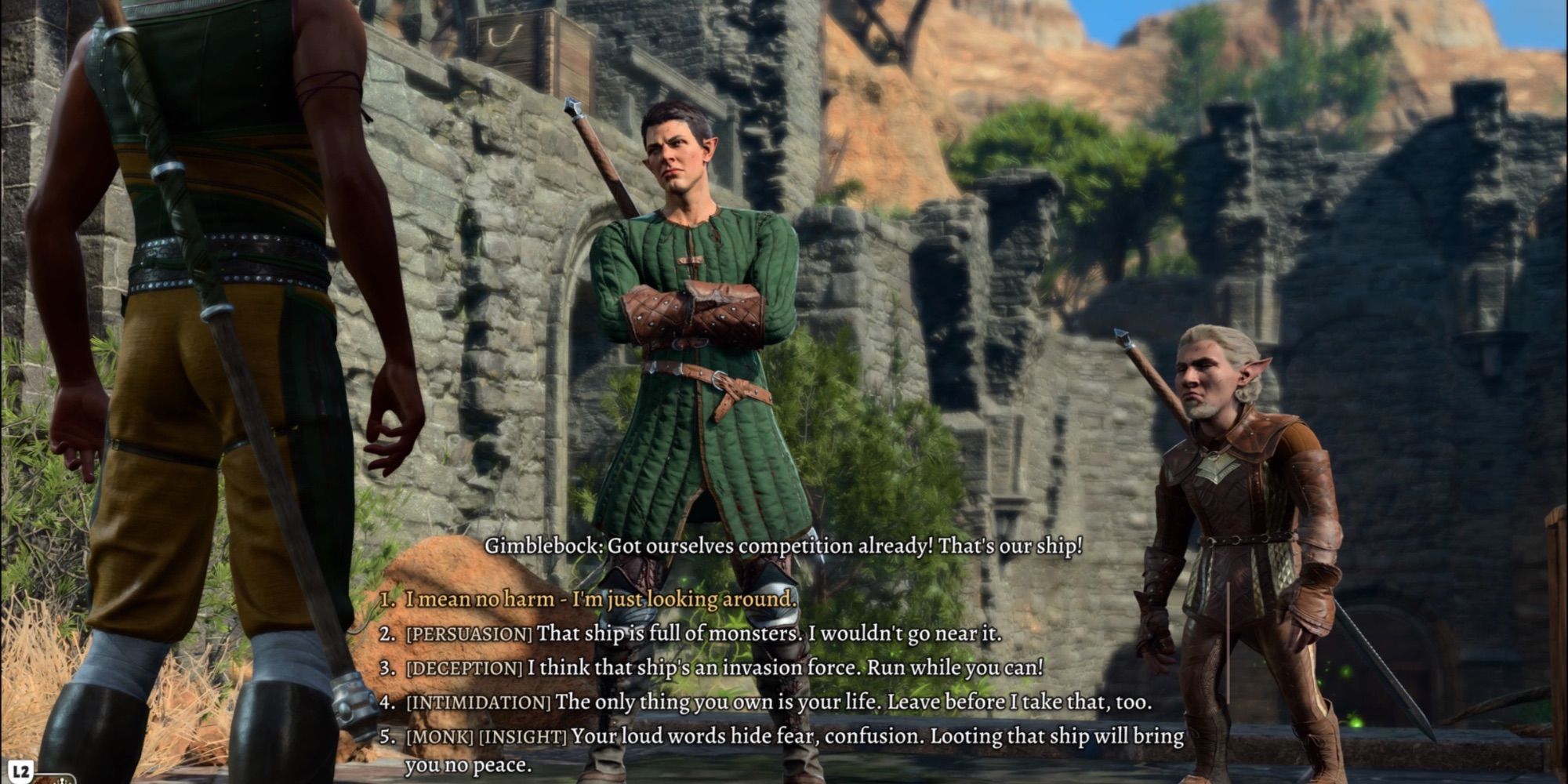 A Player talking to Gimblebock in Baldur’s Gate 3