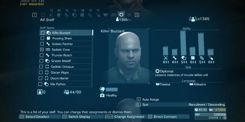 High ranking staff member in MGS 5