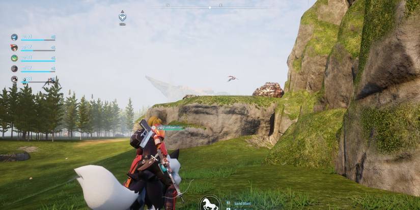 Pal tamer looking at ore node in Sea Breeze Archipelago