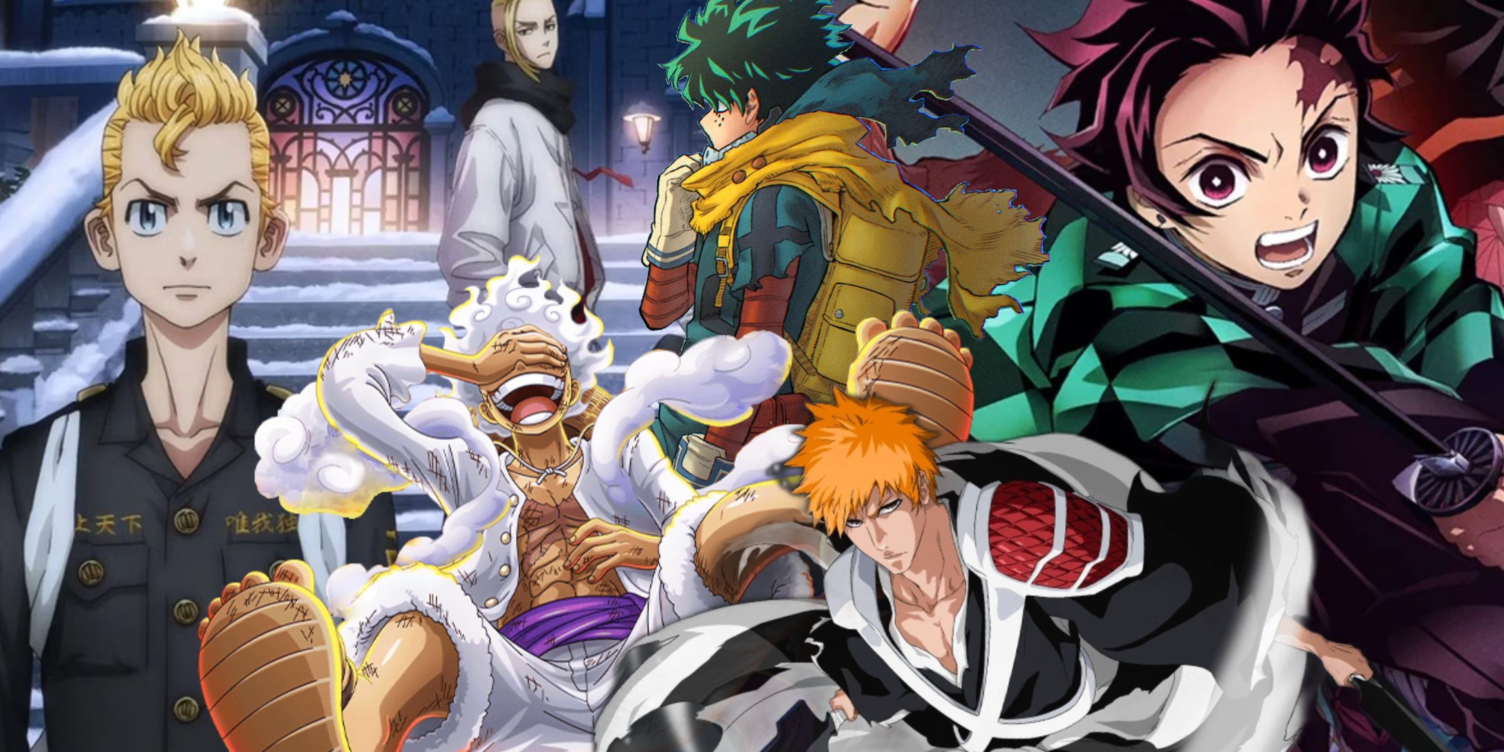7 Anime Series To Catch Up To Before They End Tokyo Revengers Demon Slayer One Piece Bleach My Hero Academia - Featured