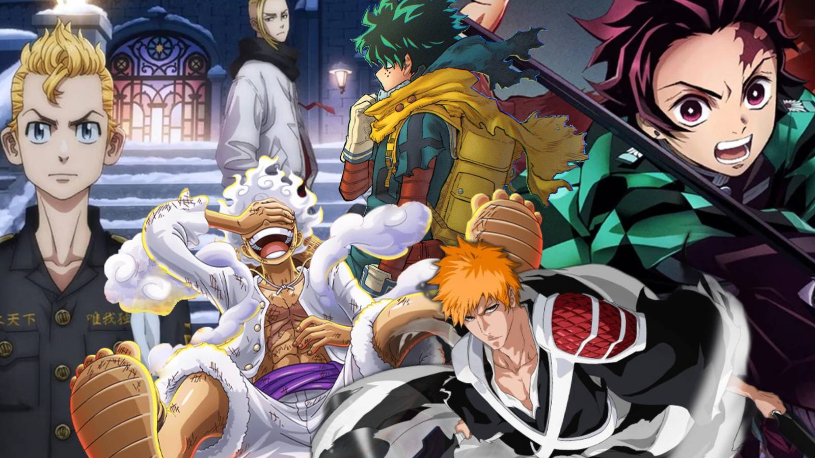 7 Anime Series To Catch Up To Before They End Tokyo Revengers Demon Slayer One Piece Bleach My Hero Academia - Featured