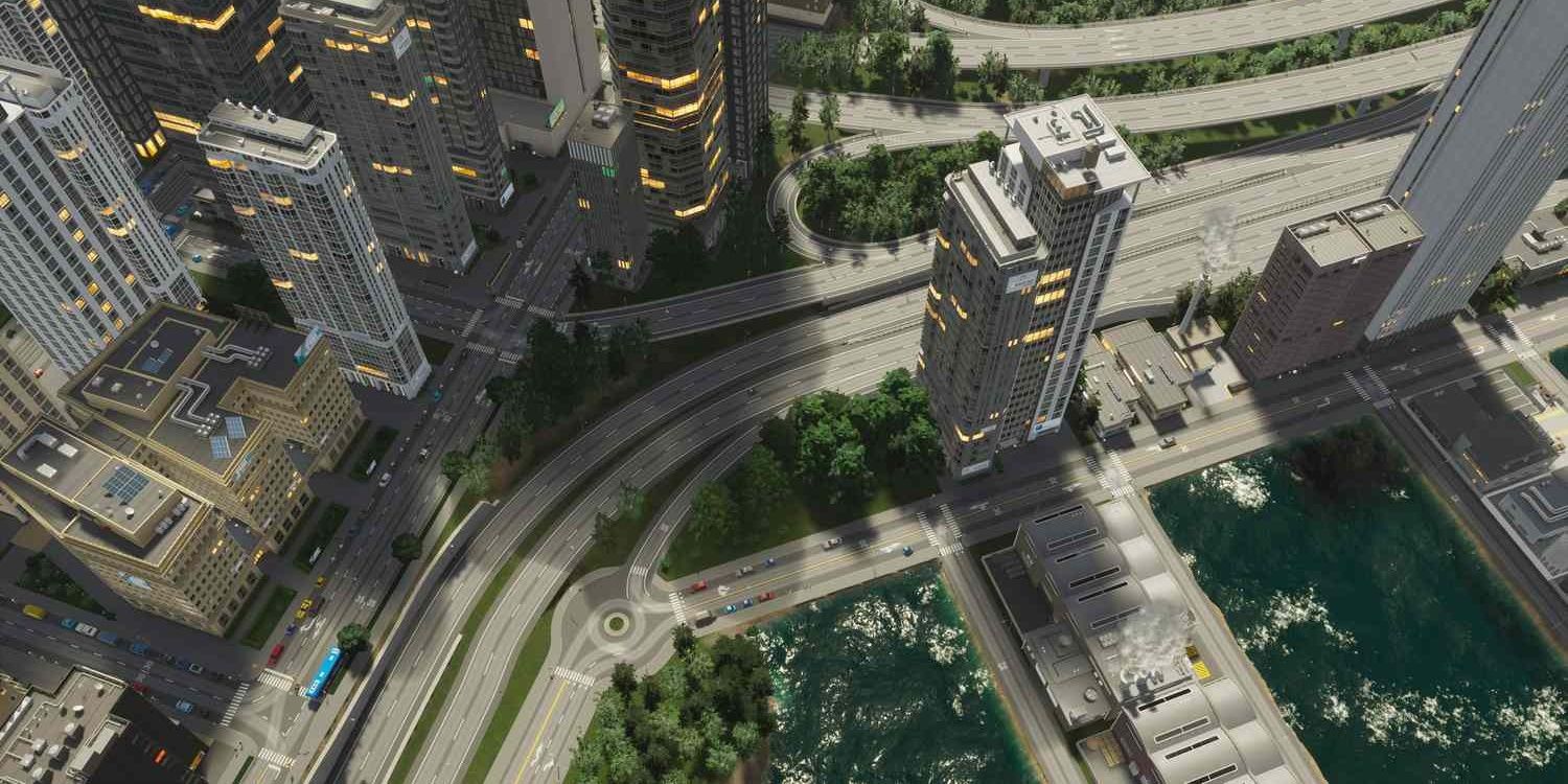 A city in Cities: Skylines 2