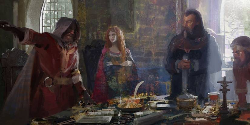 A Feudal court in Crusader Kings 3