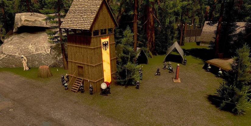 A forest watchtower in Cities: Skylines 2