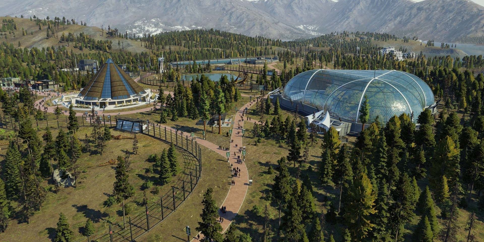 A park in Jurassic World: Evolution 2