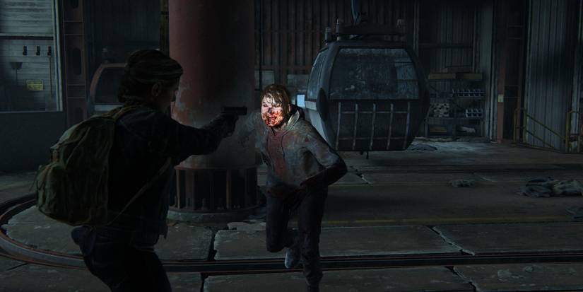 abby about to shoot a runner