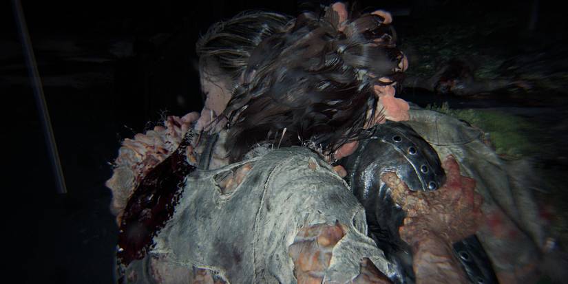 abby being bitten by a clicker