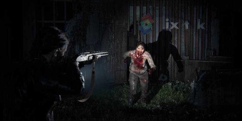 abby fighting infected at the restaurant holdout