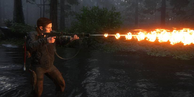 abby with a flamethrower