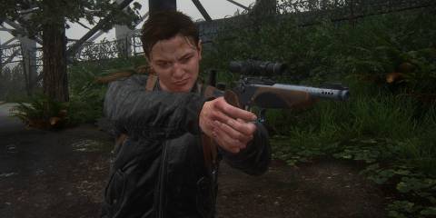 abby with a hunting rifle