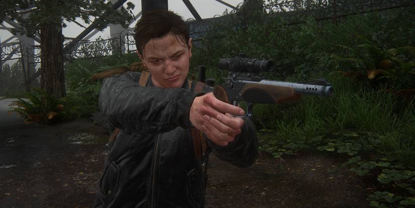 abby with a hunting rifle