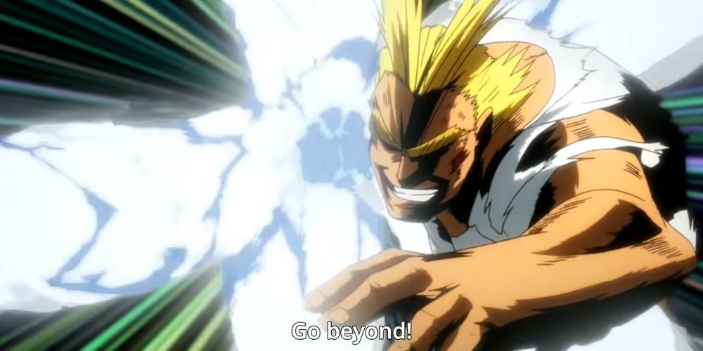 All Might's final punch against the USJ Nomu.