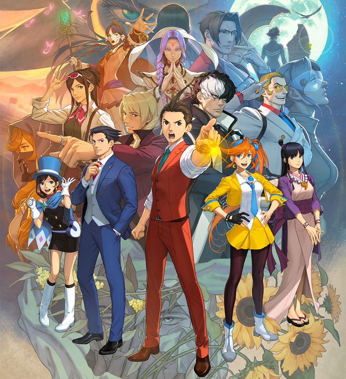 ace attorney character collage