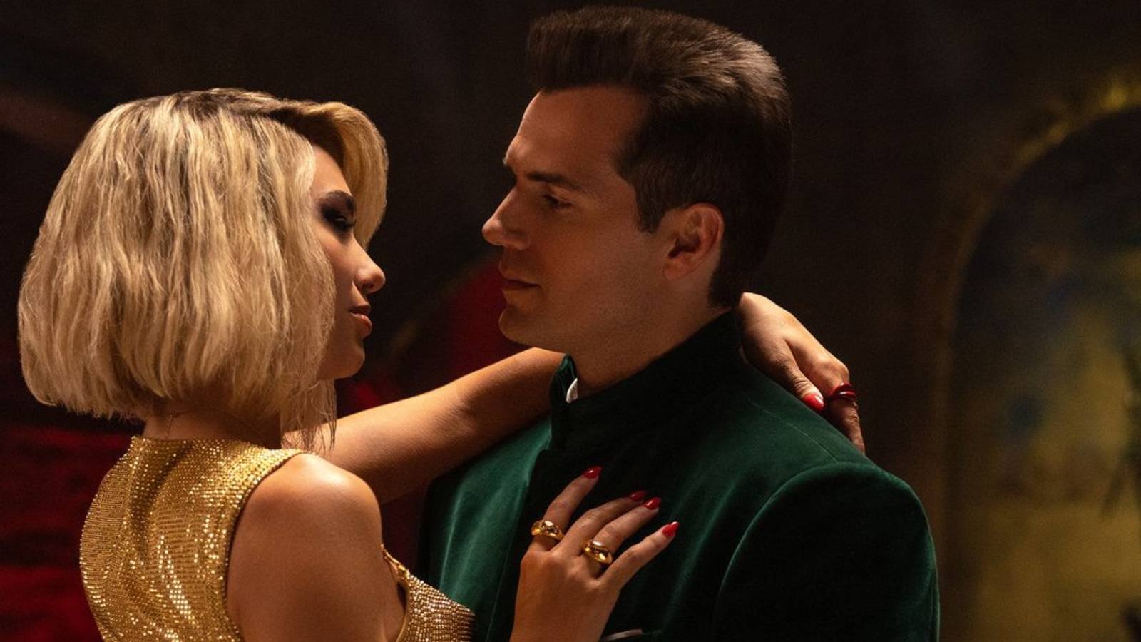 Dua Lipa and Henry Cavill in Argylle