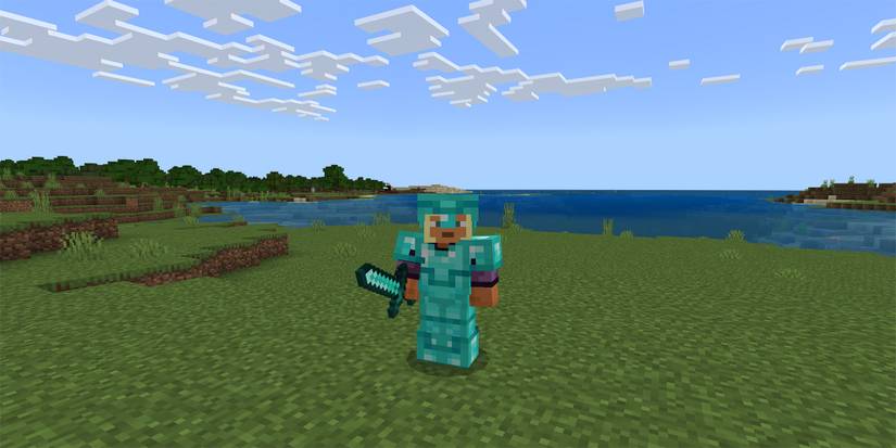 Minecraft Uses of Diamond - Armor trim and decoration