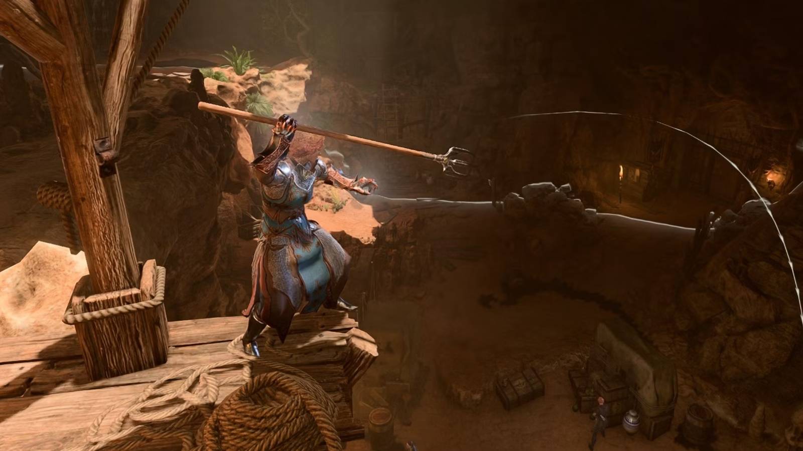 Baldur's Gate 3 Best Thrown Weapons, Ranked, player throwing trident feature image