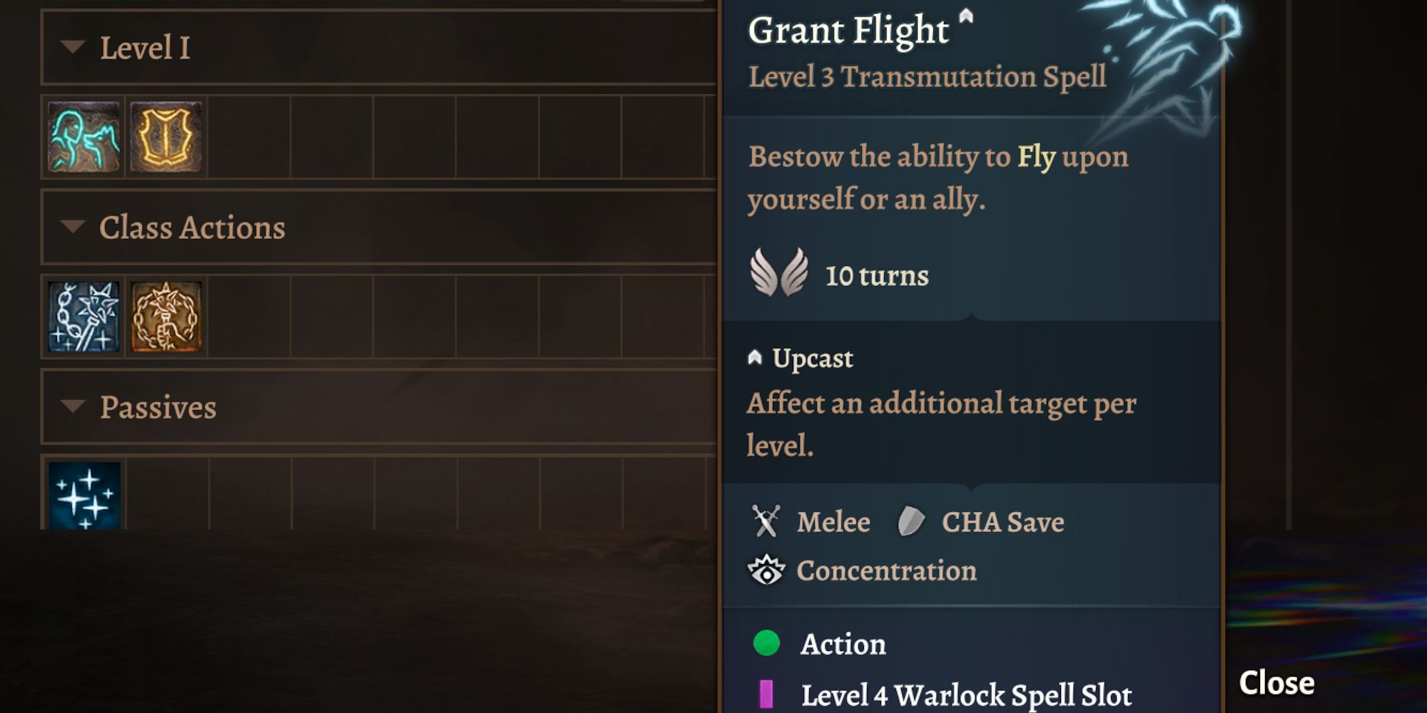 baldur's-gate-3-grant-flight-spell-menu