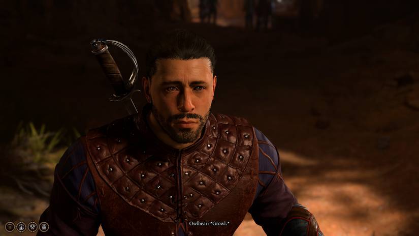 Baldur's Gate 3 Tav looking surprised screenshot