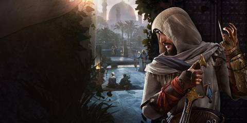 Basim hiding from enemies in Assassin's Creed Mirage