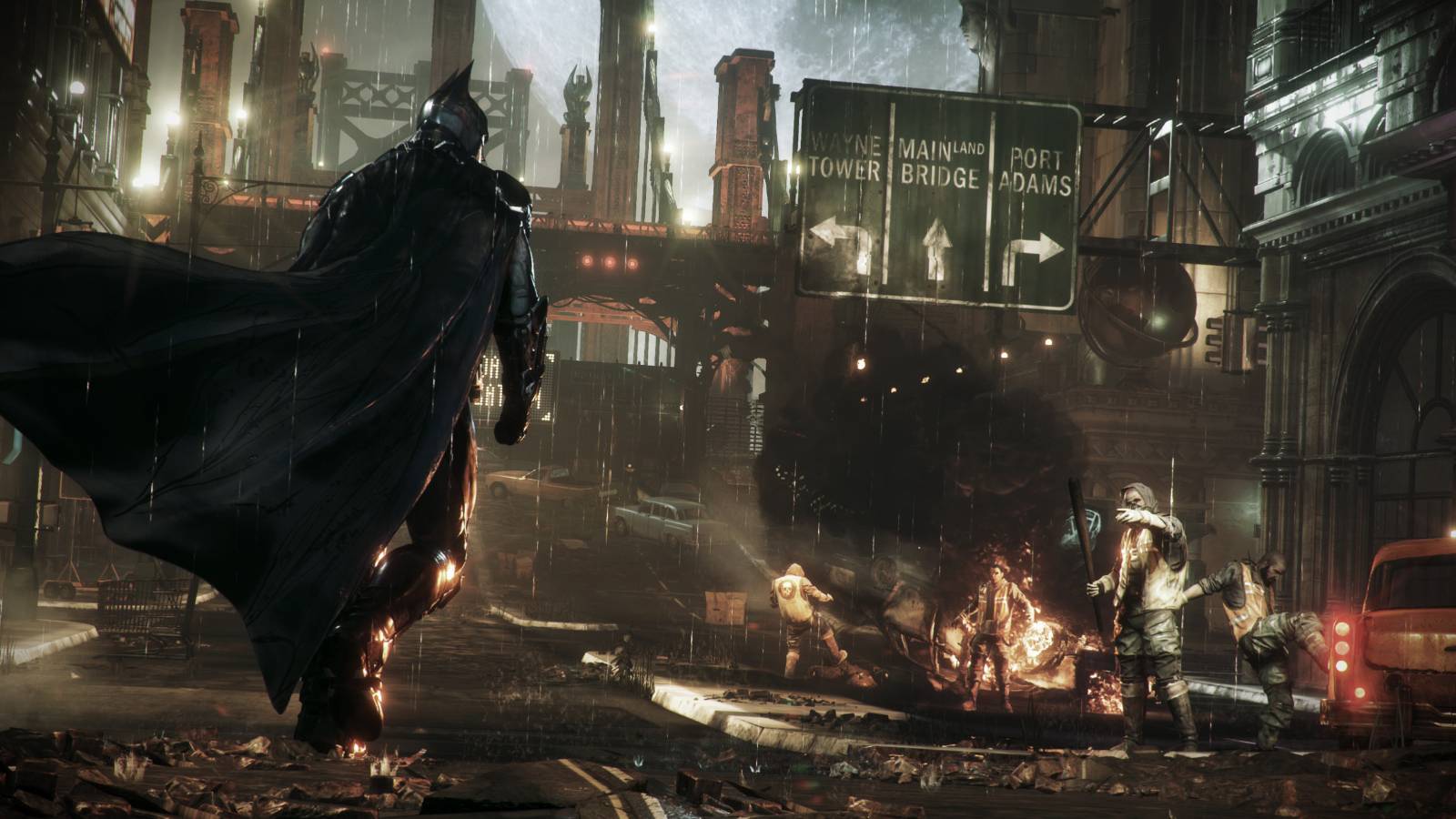 Batman: Arkham Knight - Batman strolling through the street