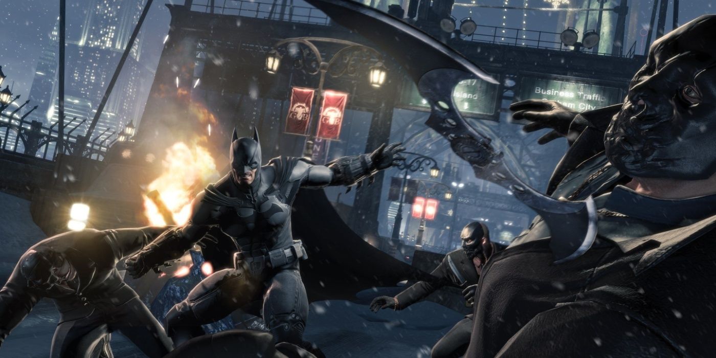 Batman Arkham Origins batarang fight henchmen