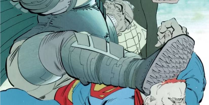 batman kicking superman