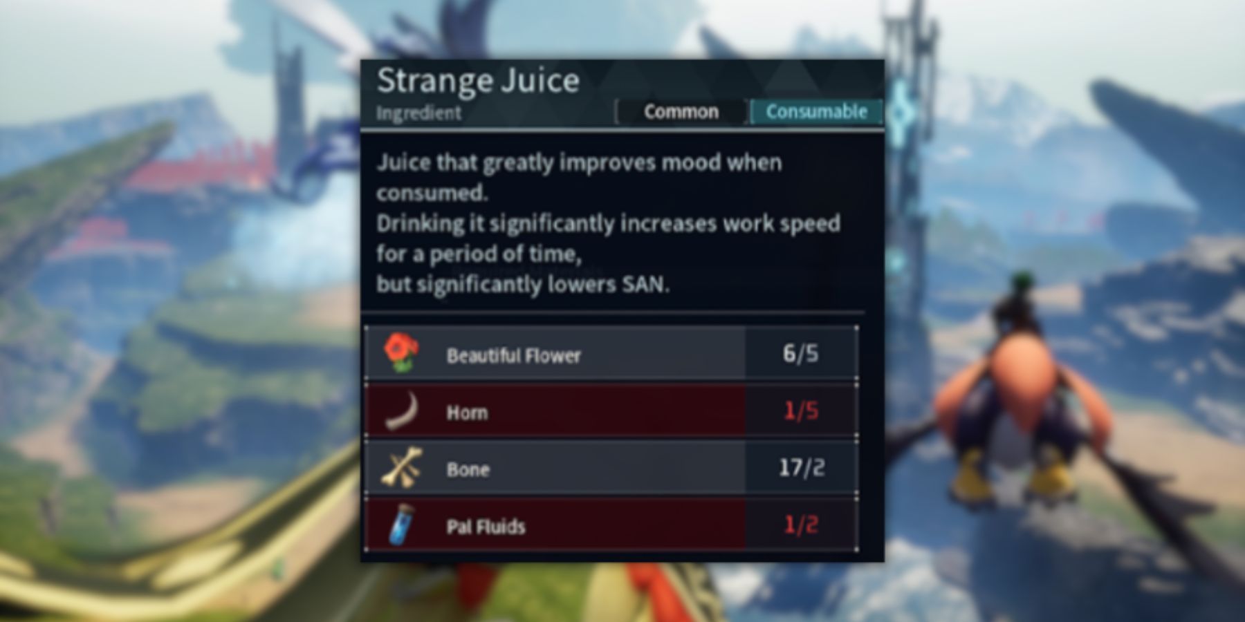 Strange Juice in Palworld 