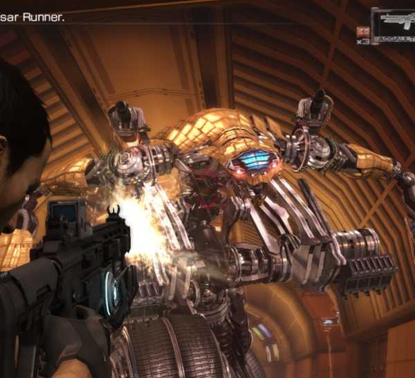 Binary Domain TSAR fight shoot in tunnel