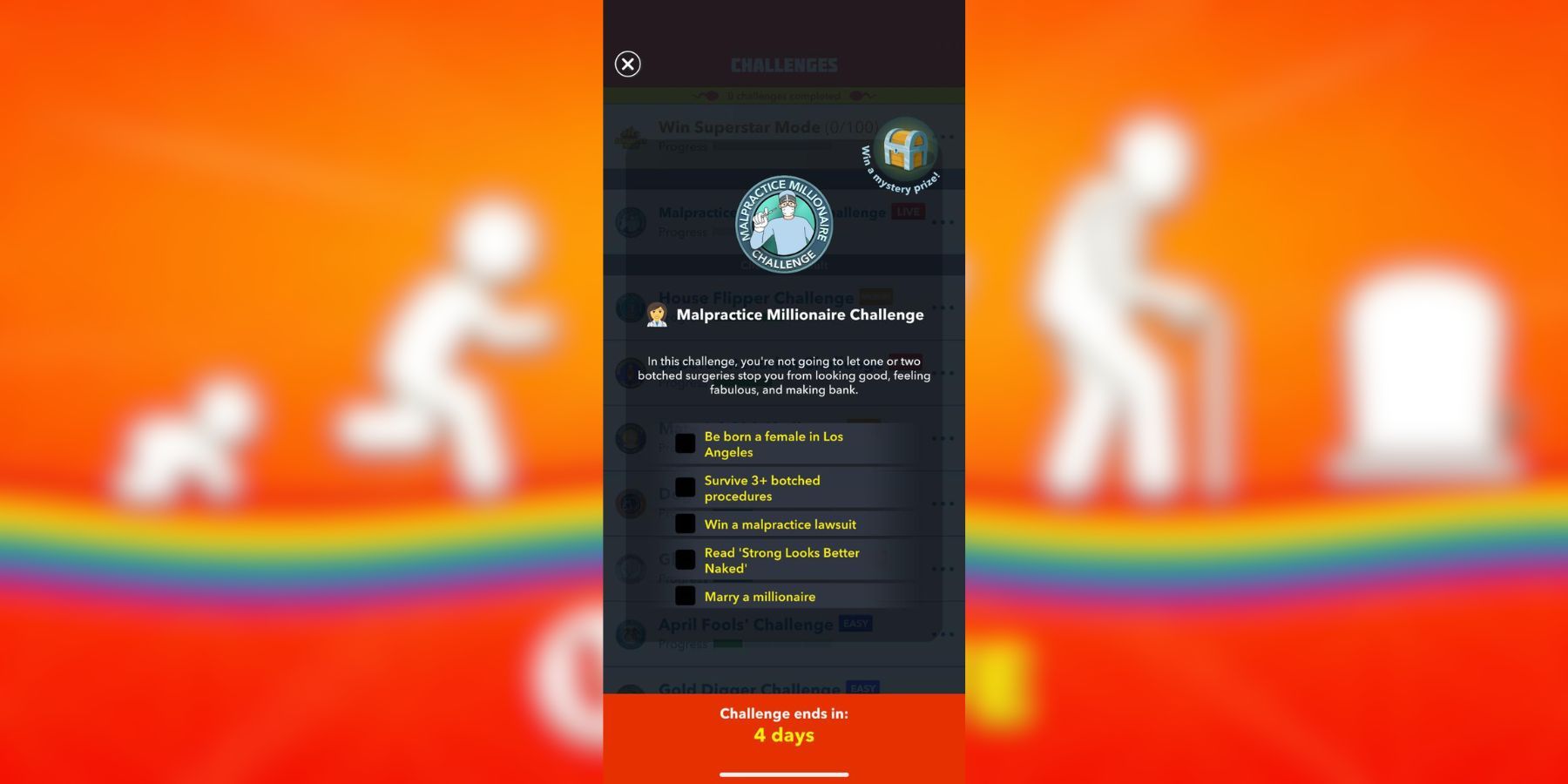 bitlife how to complete the malpractice millionaire challenge-1
