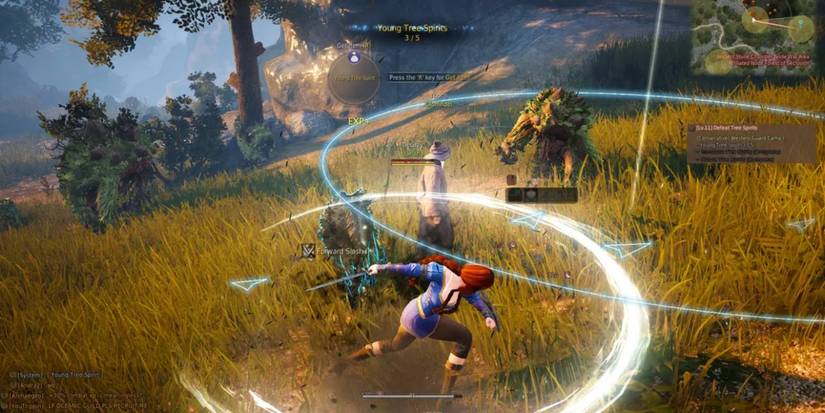 Black Desert player using attack