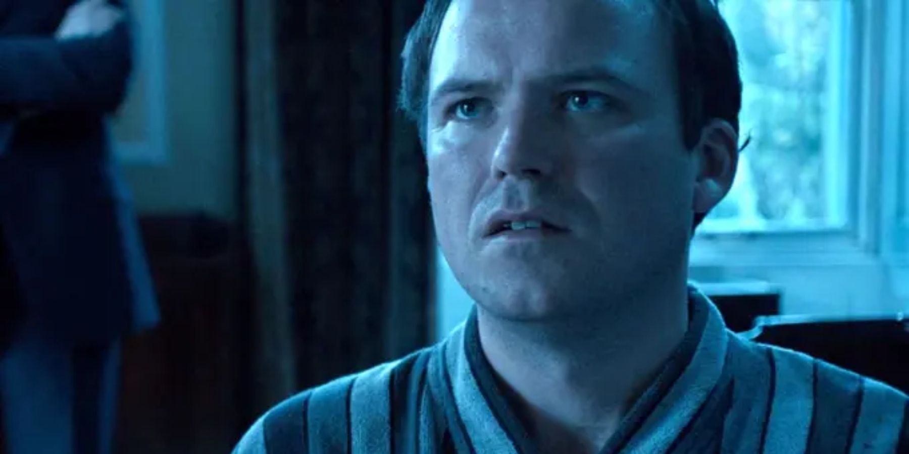 Prime Minister Callow (Rory Kinnear) looking shocked in Black Mirror's The National Anthem