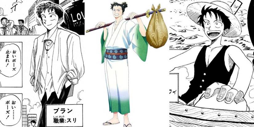 Bran from God's Gift for the Future, Ryuma from Monsters and Luffy from Romance Dawn V1.