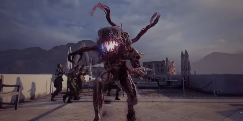 mutated creature running toward the camera