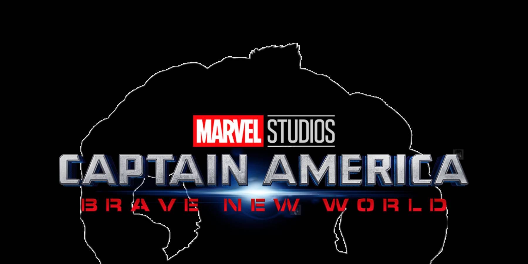 Silhouette of Red Hulk with logo from Captain America: Brave New World