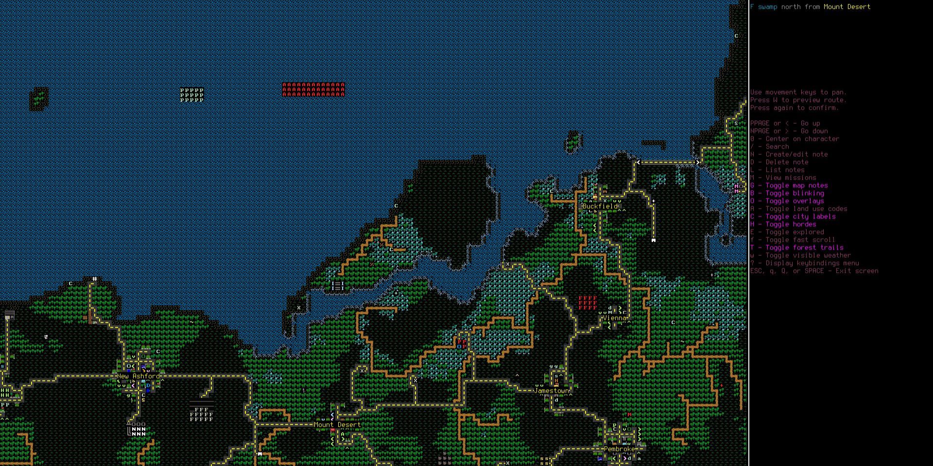 Map view from Cataclysm Dark Days Ahead
