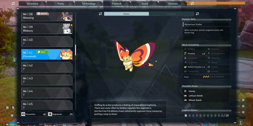 Cinnamoth in Palworld