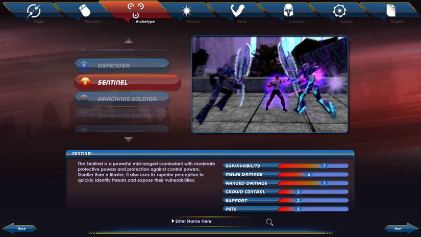 City of Heroes_Homecoming_Sentinel