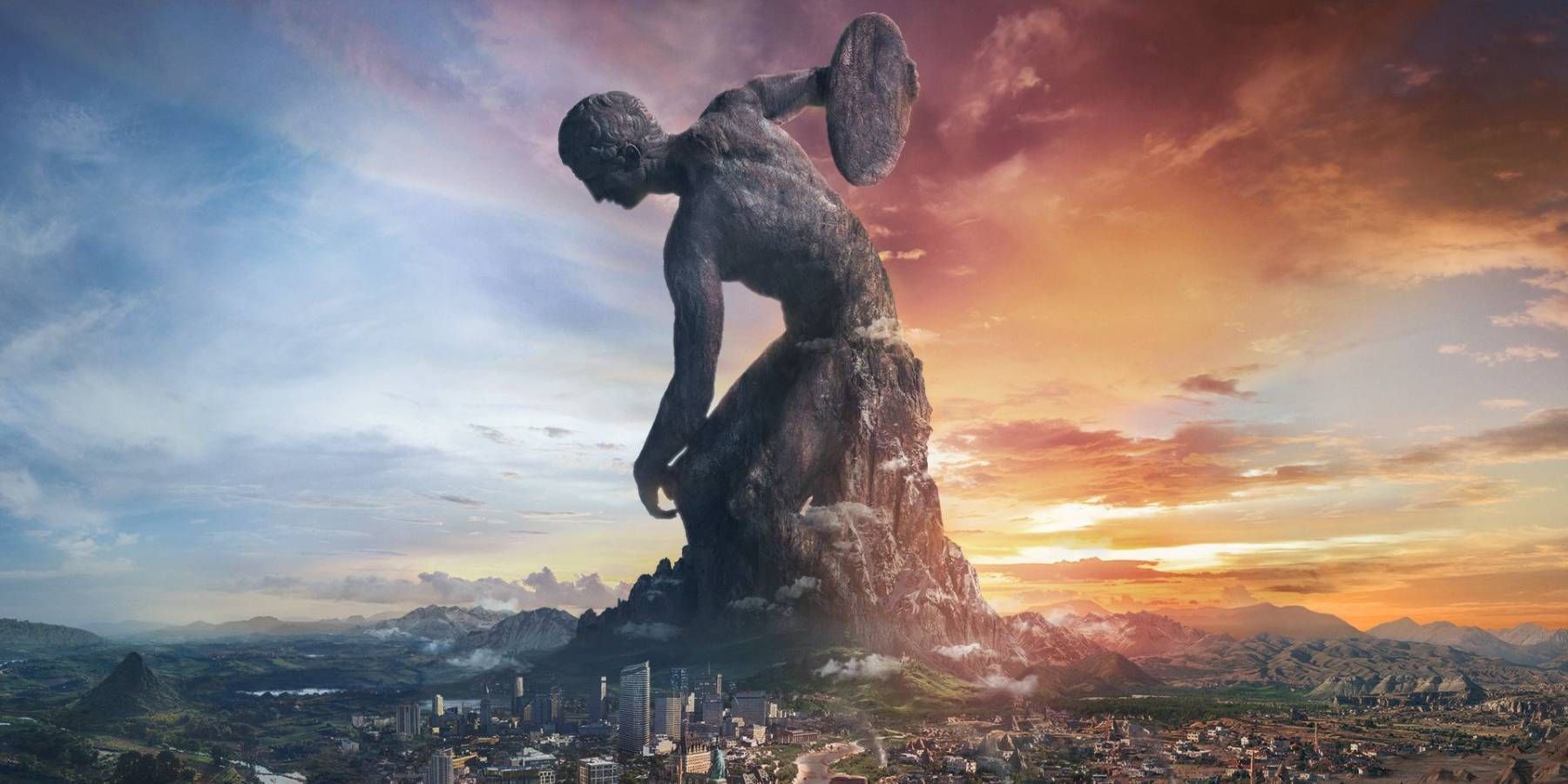 A giant statue in promo art for Civilization 6: Rise and Fall